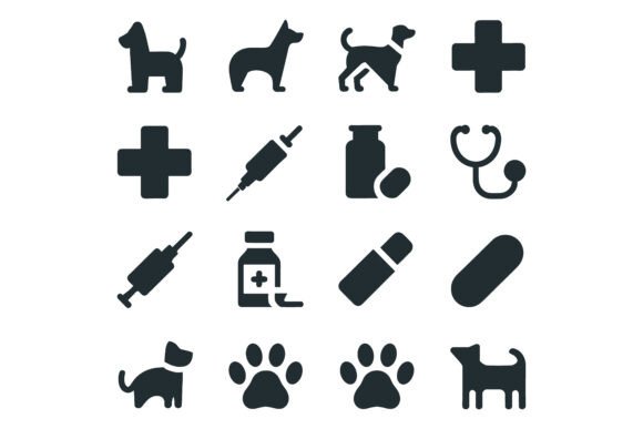 Download Black and White Veterinary Medicine Set - Medicine Collection