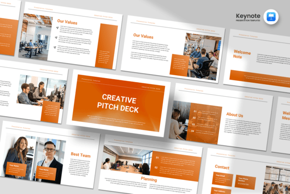 Download Creative Pitch Deck - Keynote Template - Keynote template Collection
