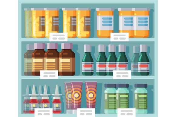 Download Pharmaceutical Shelves. Medicine Rack. F - Medicine Collection